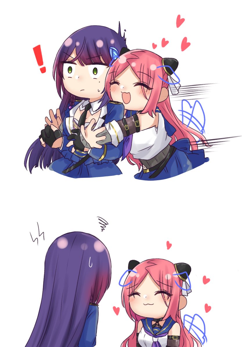 funada kiito and shiba tomoshibi (assault lily) drawn by nigari_(ngari_0115)