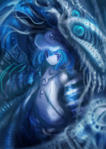 kawashiro nitori (touhou) drawn by tanaka_ken'ichi