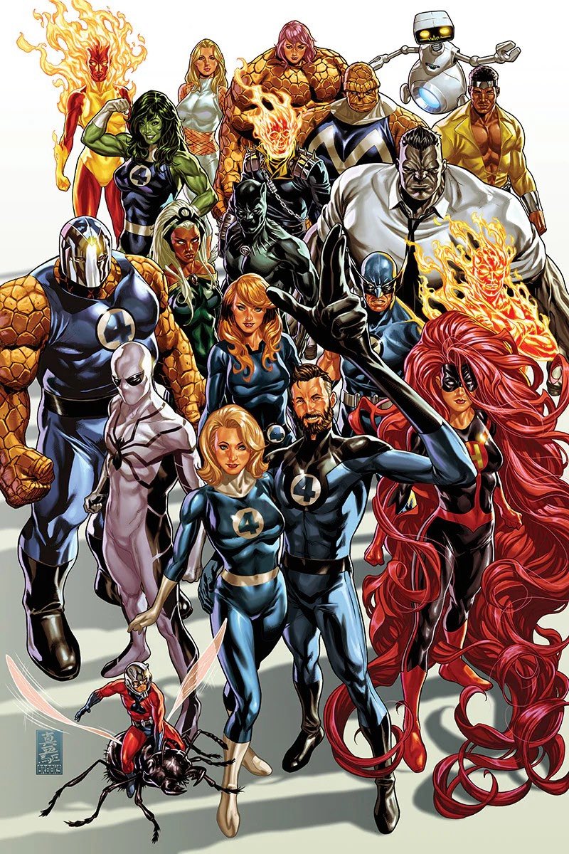 wolverine, spider-man, sue storm, storm, hulk, and 12 more (marvel and 7 more) drawn by mark_brooks