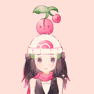dawn and cherubi (pokemon and 1 more) drawn by ryokuno_green