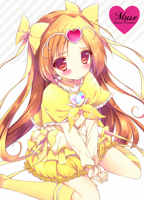 shirabe ako and cure muse (precure and 1 more) drawn by shiratama_(shiratamaco)