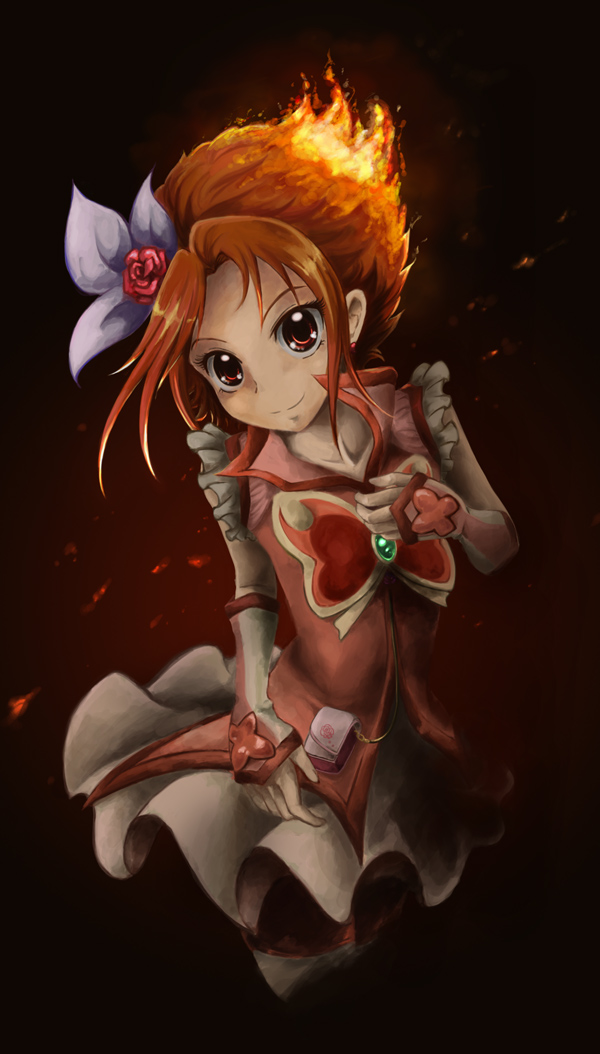 natsuki rin and cure rouge (precure and 1 more) drawn by maryu