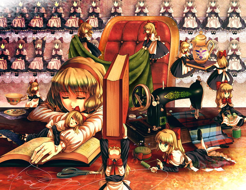 alice margatroid and shanghai doll (touhou) drawn by nemuo