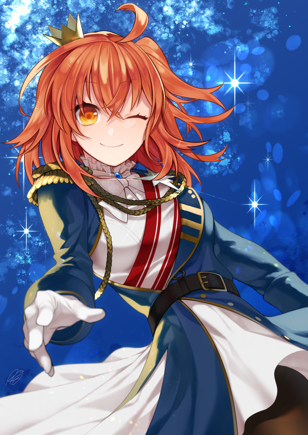 fujimaru ritsuka (fate and 1 more) drawn by rkp