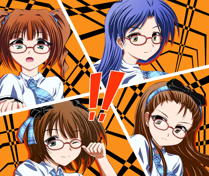 kisaragi chihaya, amami haruka, minase iori, and takatsuki yayoi (idolmaster and 3 more) drawn by shiigetsu_yuu