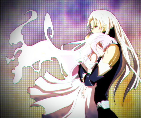 aura and curl (.hack// and 1 more) drawn by refrai