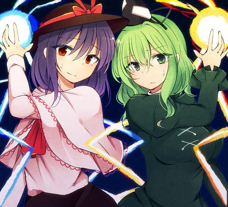 nagae iku and soga no tojiko (touhou) drawn by tama_(soon32281)