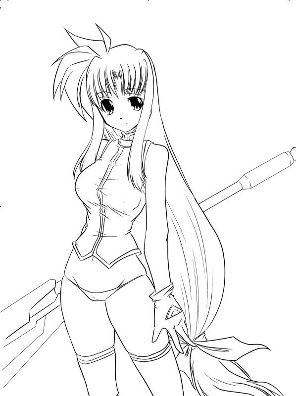 fate testarossa and bardiche (lyrical nanoha and 1 more)