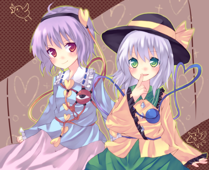komeiji koishi and komeiji satori (touhou) drawn by nonaka