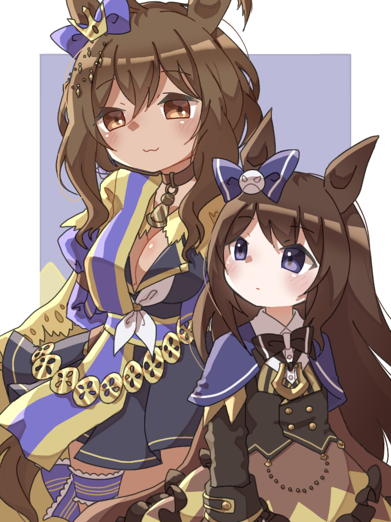 deep impact and king kamehameha (umamusume) drawn by schneeball_(leiche_uma)