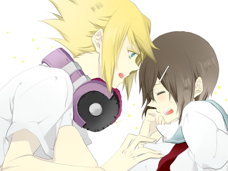 sakuraba neku and misaki shiki (subarashiki kono sekai) drawn by kazura_sakura