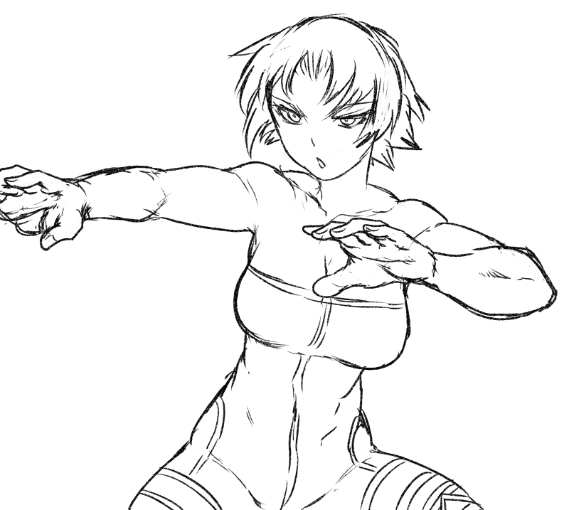 monk (final fantasy and 1 more) drawn by tsukudani_(coke-buta)