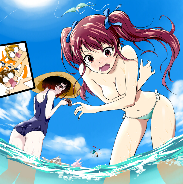 misaki mei, akazawa izumi, sakakibara kouichi, teshigawara naoya, and nakao junta (another) drawn by yamashita_bungo