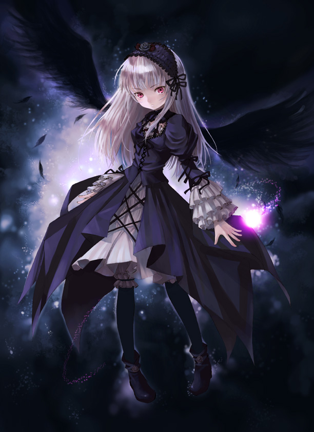 suigintou (rozen maiden and 1 more) drawn by kishida_mel