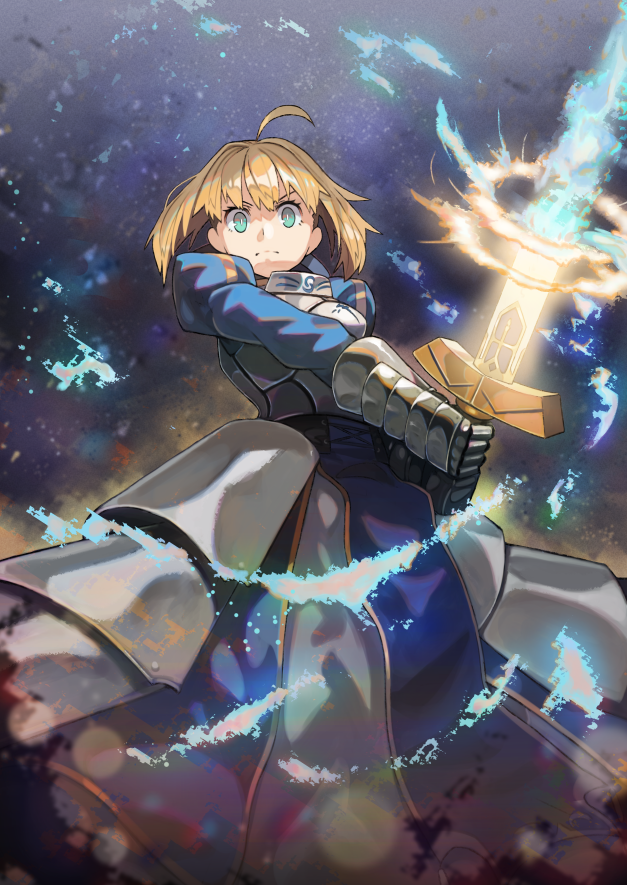 artoria pendragon and saber (fate and 1 more) drawn by rano