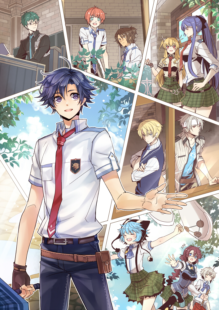rean schwarzer, fie claussell, alisa reinford, emma millstein, crow armbrust, and 6 more (eiyuu densetsu and 2 more) drawn by achan_(blue_semi)