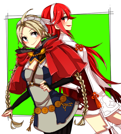 nina and caeldori (fire emblem and 1 more) drawn by hio141