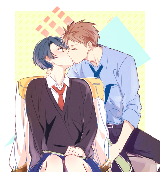 kashima yuu and hori masayuki (gekkan shoujo nozaki-kun) drawn by mery_(yangmalgage)