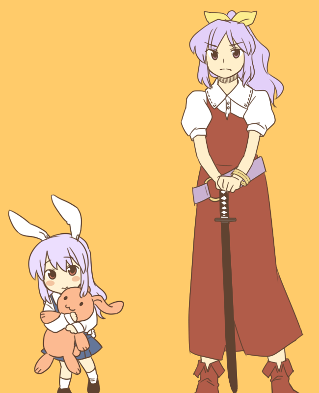 reisen udongein inaba and watatsuki no yorihime (touhou) drawn by koyama_shigeru