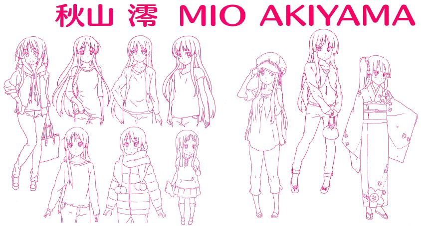 akiyama mio (k-on!) drawn by horiguchi_yukiko