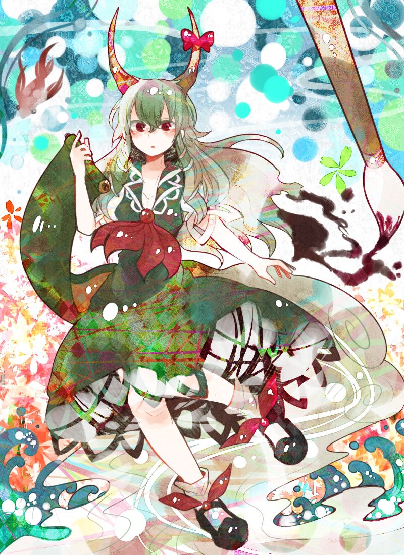 kamishirasawa keine and ex-keine (touhou) drawn by itomugi-kun