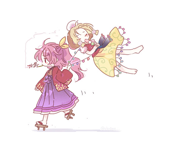 komakusa sannyo and tamatsukuri misumaru (touhou) drawn by biyon