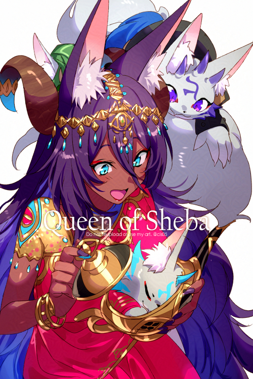 queen of sheba and three enigmas (fate and 1 more) drawn by echo_(circa)