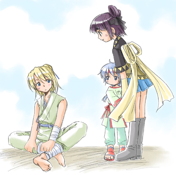 miakis, freyjadour falenas, and kyle (gensou suikoden and 1 more) drawn by mizuna_tomomi