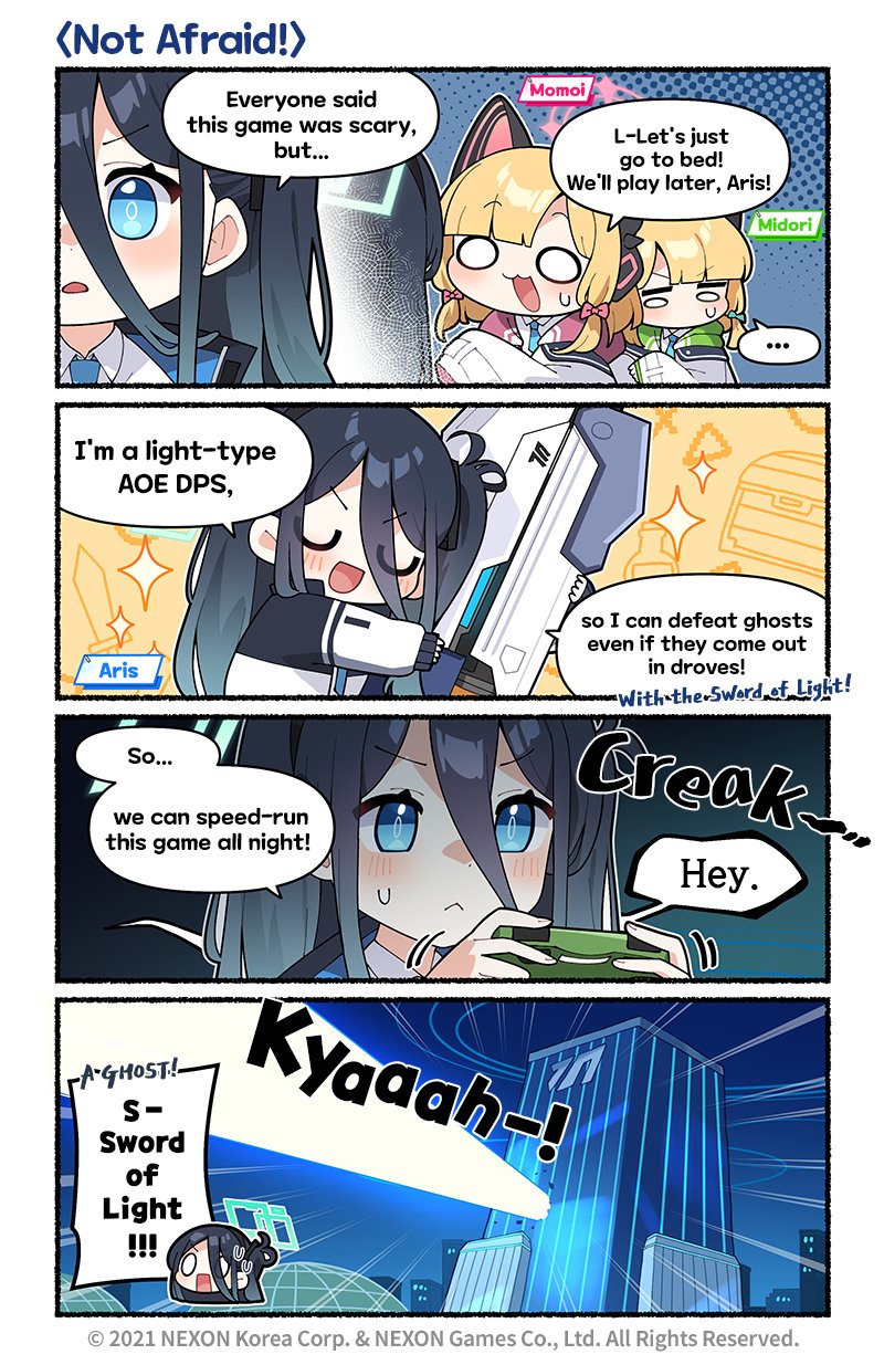 aris, momoi, and midori (blue archive) drawn by donmin_h