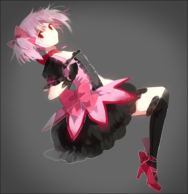 kaname madoka (mahou shoujo madoka magica) drawn by hakusai_(tiahszld)