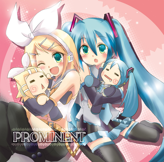 hatsune miku, kagamine rin, and hachune miku (vocaloid) drawn by massala