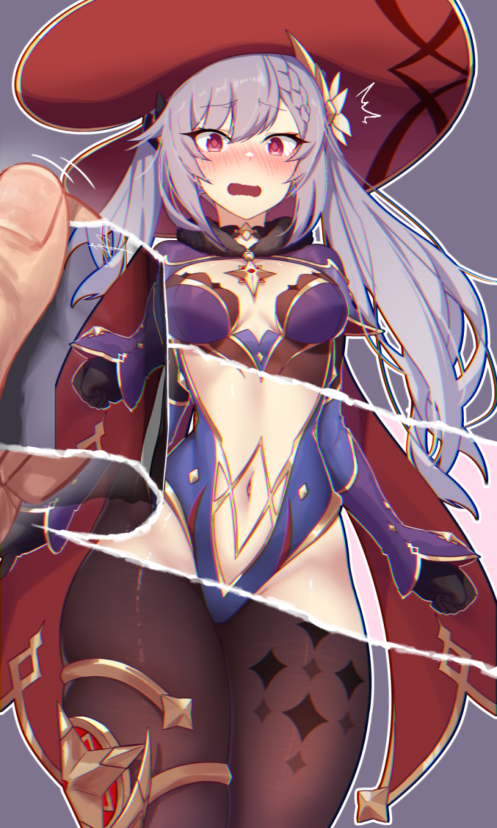 mona and keqing (genshin impact) drawn by dev_(dev0614)