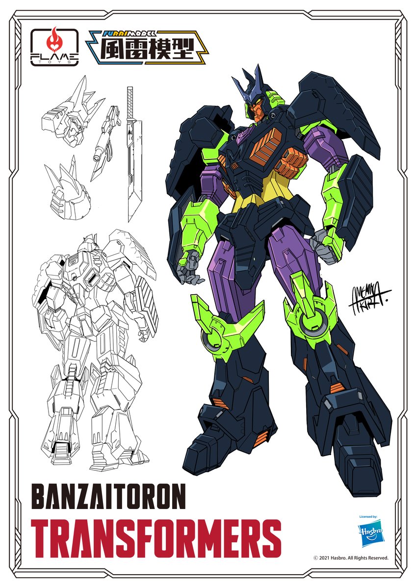 banzaitron (transformers and 2 more) drawn by amemiya_akira