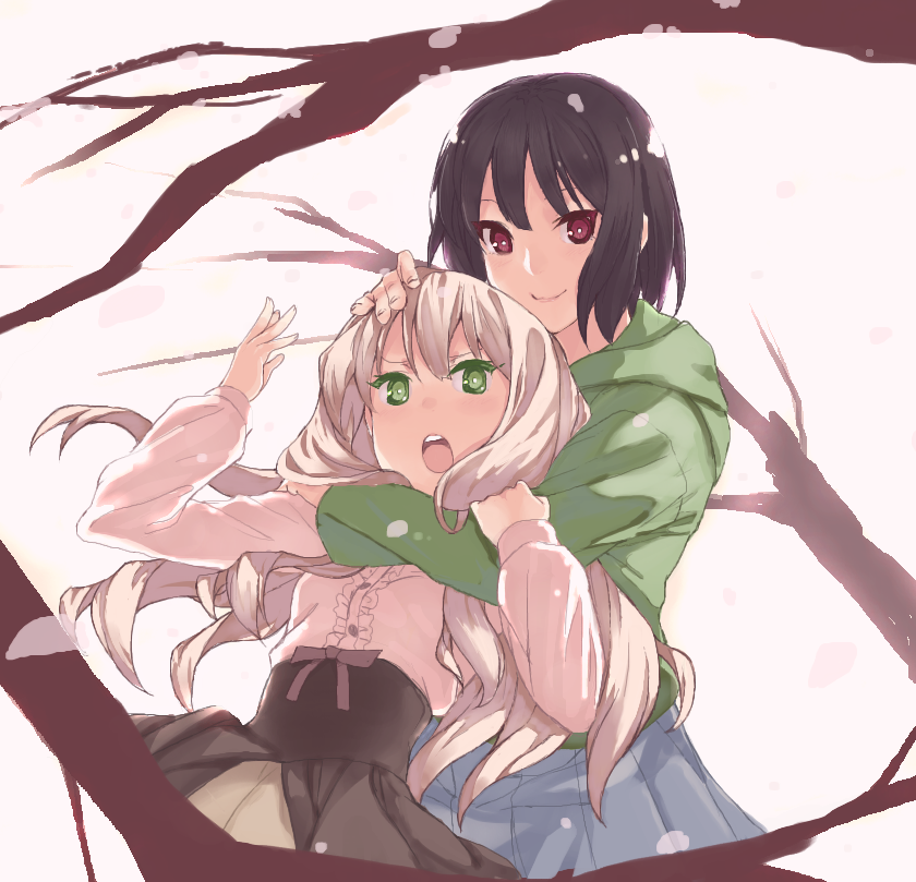 kawamura reo and sawaguchi mai (sono hanabira ni kuchizuke wo) drawn by kirisato_itsuki