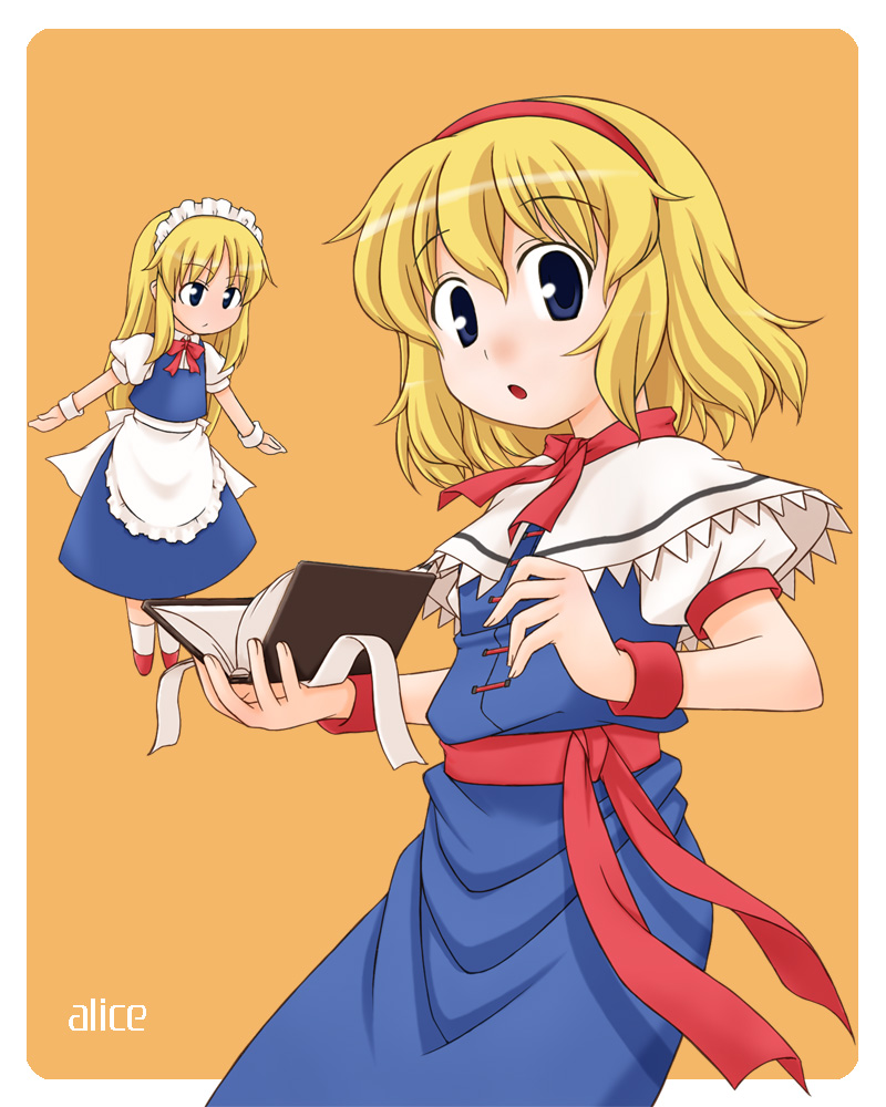 alice margatroid and shanghai doll (touhou) drawn by kageyama_mari