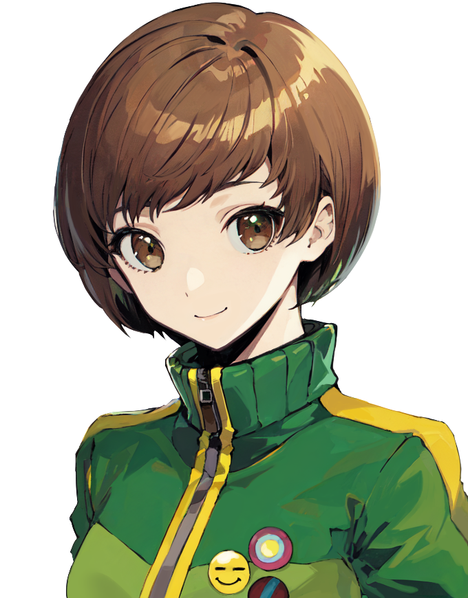 satonaka chie (persona and 1 more) drawn by satuki_(jo4pr8)