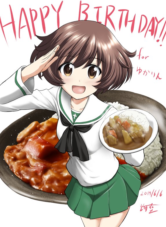 akiyama yukari (girls und panzer) drawn by hairanworkshop