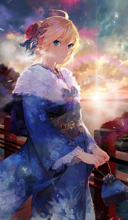 artoria pendragon and saber (fate and 1 more) drawn by mifuji_kiichi