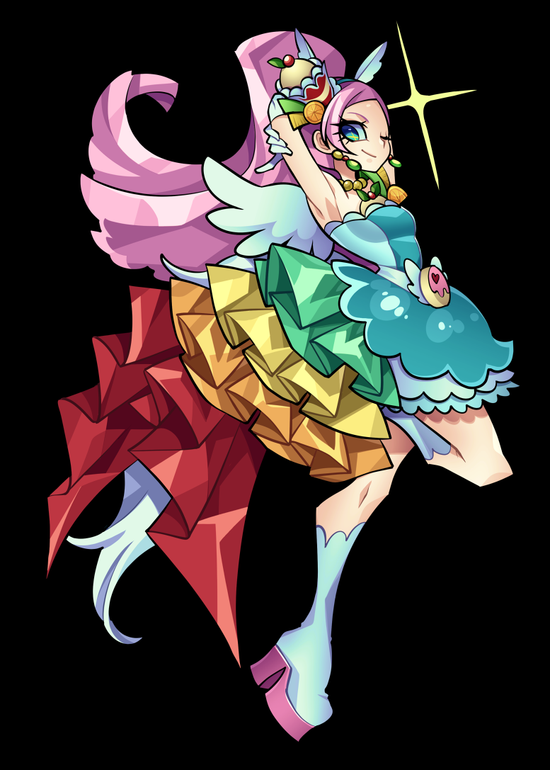 kirahoshi ciel and cure parfait (precure and 1 more) drawn by senmu_(0107)