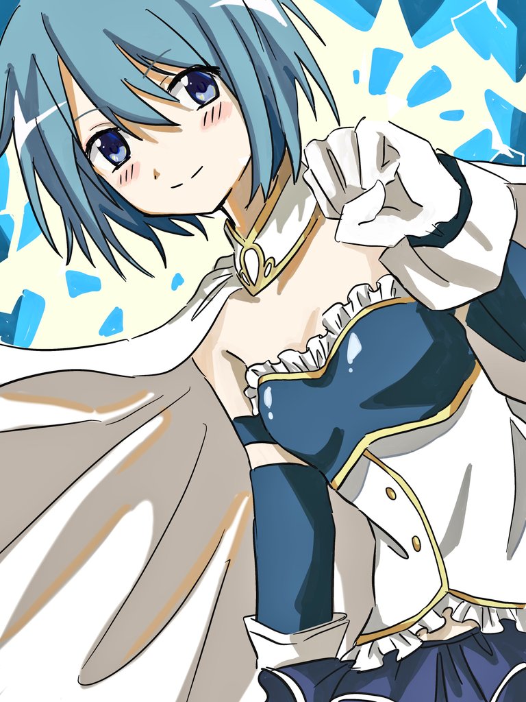 miki sayaka (mahou shoujo madoka magica) drawn by marimops_237