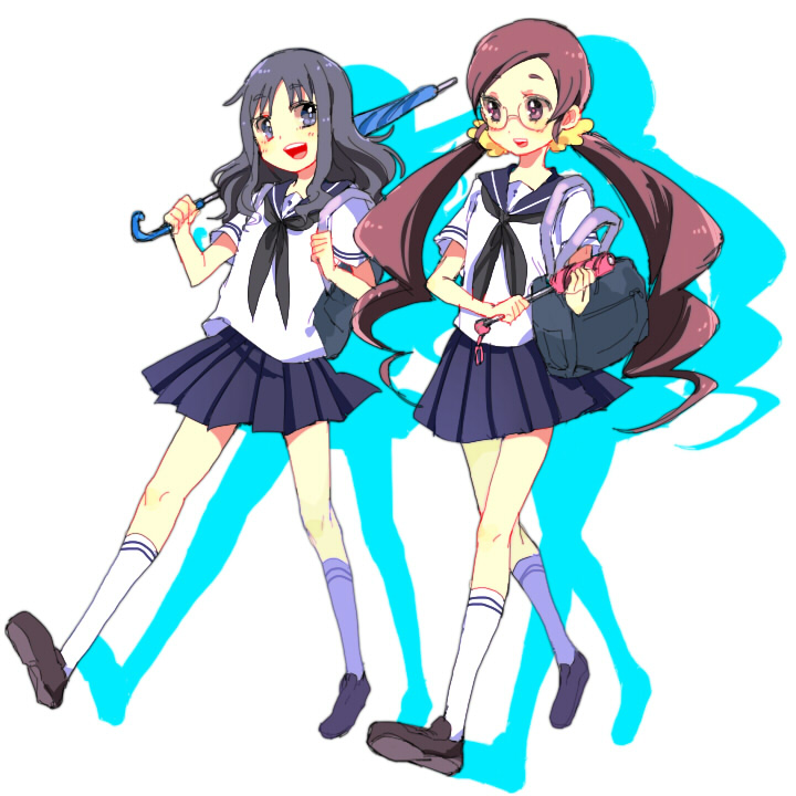kurumi erika and hanasaki tsubomi (precure and 1 more) drawn by anno_aano