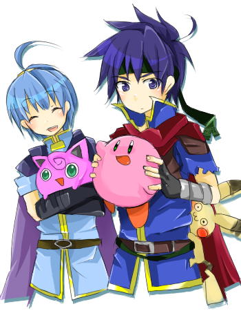 pikachu, kirby, ike, jigglypuff, and marth (pokemon and 5 more)