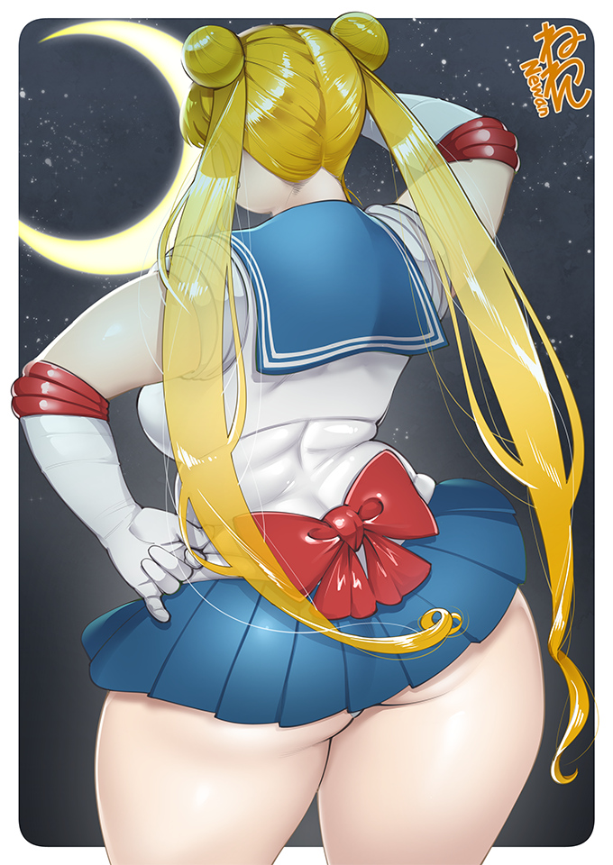 tsukino usagi and sailor moon (bishoujo senshi sailor moon) drawn by neone