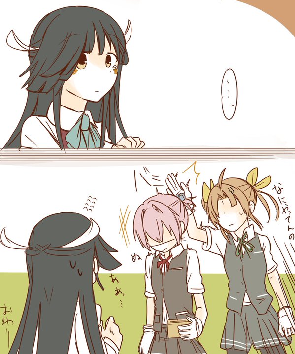 shiranui, kagerou, and hayashimo (kantai collection) drawn by akino_kabocha