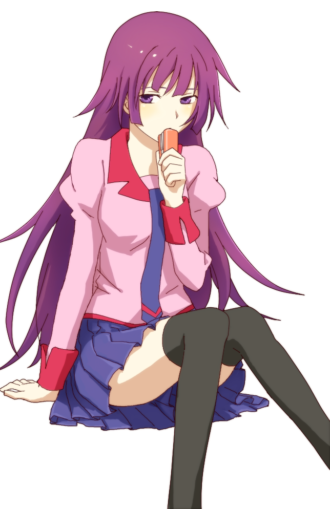 senjougahara hitagi (monogatari and 1 more) drawn by fuchi_(rakugaki-chou)