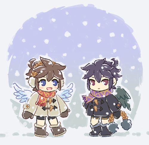 pit and dark pit (kid icarus and 1 more) drawn by nopepe