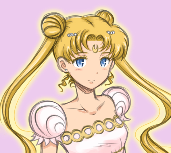 tsukino usagi and princess serenity (bishoujo senshi sailor moon) drawn by mizunashi_sora