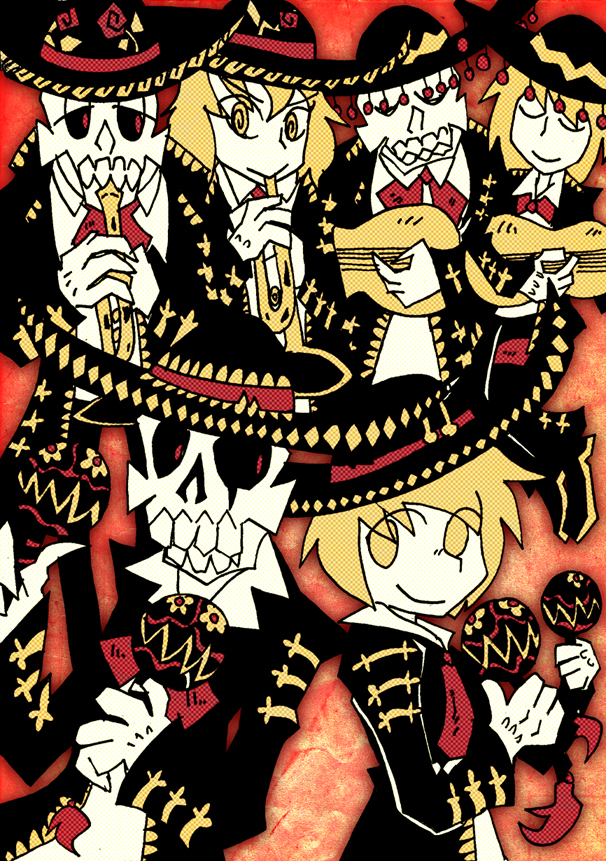 lunasa prismriver, merlin prismriver, and lyrica prismriver (touhou) drawn by setz