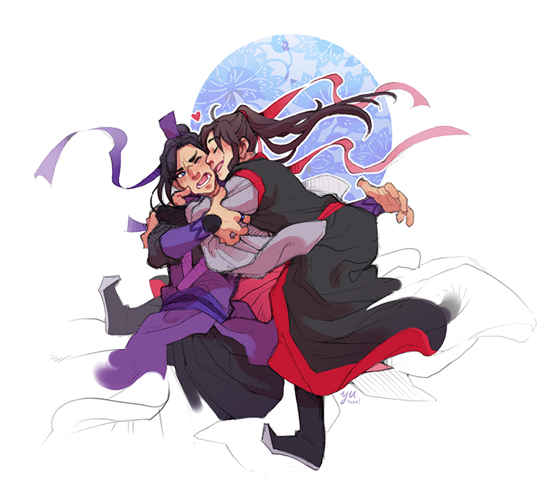 wei wuxian and jiang cheng (modao zushi) drawn by yutaan