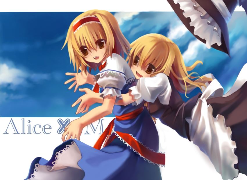 kirisame marisa and alice margatroid (touhou) drawn by kamisakai